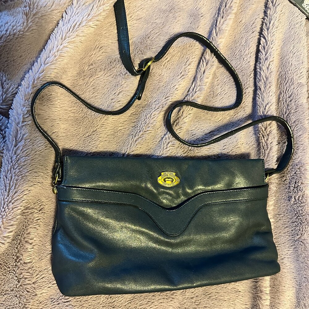 GUC Etienne Aigner Blue Leather Crossbody Bag